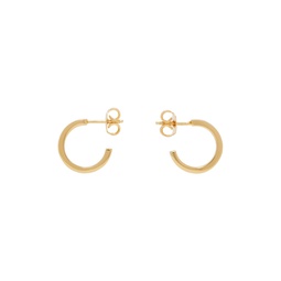 Gold Numeric Minimal Signature Hoop Earrings 241188F022005