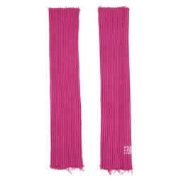Pink Ribbed Arm Warmers 231188F012004