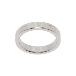 Silver Minimal Logo Ring 232188F024003