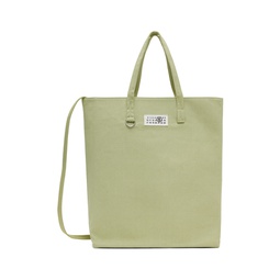 Green Large Canvas Shopping Tote 241188F046005