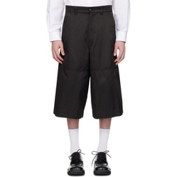 Black Paneled Shorts 241188M193007