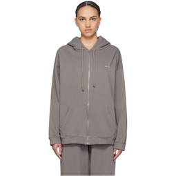 Taupe Safety Pin Hoodie 241188F097017