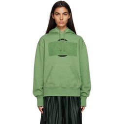Green Patch Hoodie 231188F097003