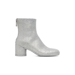 Silver Glitter Boots 222188F113013