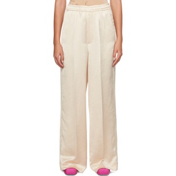 Off White Crinkled Trousers 231188F087001
