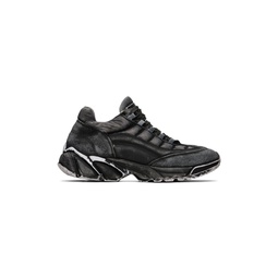 Black Distressed Sneakers 231188F128022