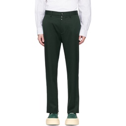 Green Tapered Trousers 231188M191013