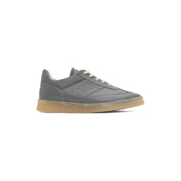 Gray 6 Court Sneakers 241188M237021