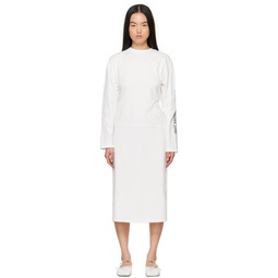 White Mat Satine Brillant Midi Dress 241188F054024