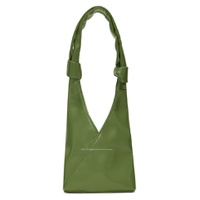 Green Mini Triangle Knotted Bag 231188M170036
