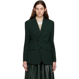 Green Double Breasted Blazer 231188F057002
