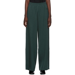Green Embroidered Lounge Pants 222188F086029