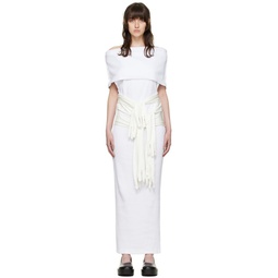 White Cotton Maxi Dress 221188F055012