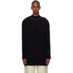Black Virgin Wool Sweater 222188F099010