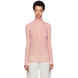 Pink Faded Turtleneck 231188F099006