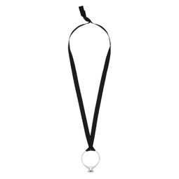 Black Solitaire Oversized Necklace 231188F023006