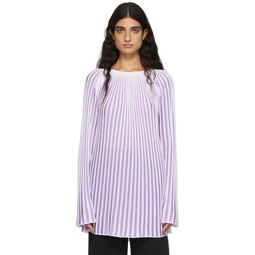 White   Purple Viscose Sweater 221188F096005