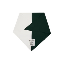 Off White   Green Contrast Foulard Scarf 231188F028000