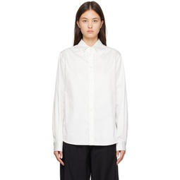 White Embroidered Shirt 231188F109018