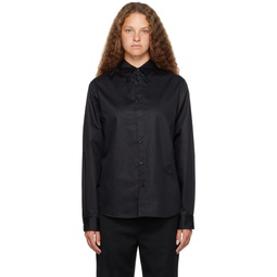 Black Embroidered Shirt 231188F109020