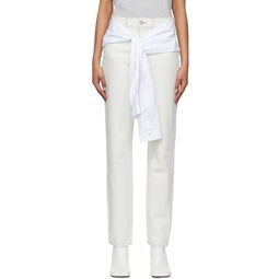 White Hanging Sleeve Jeans 221188F069019