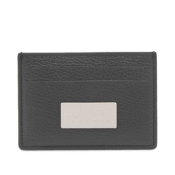 MM6 Maison Margiela Grain Leather Number Logo Card Holder Black