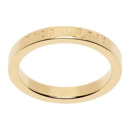 Gold Numeric Minimal Signature Ring 241188M147009