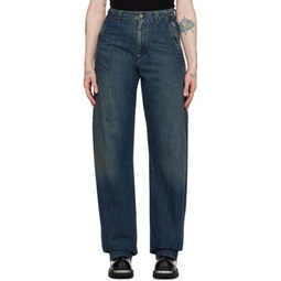 Blue Five-Pocket Jeans 241188F069008