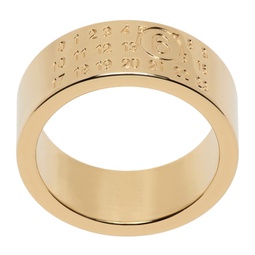 Gold Minimal Logo Ring 241188F024009