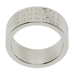 Silver Minimal Logo Ring 241188F024008