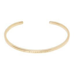 Gold Numeric Minimal Signature Bracelet 241188M142001