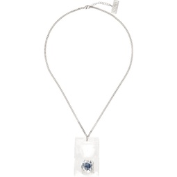 Silver Stone In Plastic Bag Necklace 241188M145004