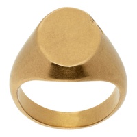 Gold Signet Ring 241188M147002