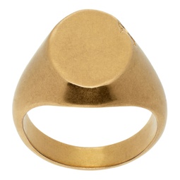 Gold Signet Ring 241188M147002