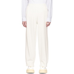 White Vented Lounge Pants 231188M190002