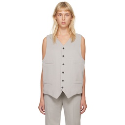 Taupe Tailoring Vest 241188F068004