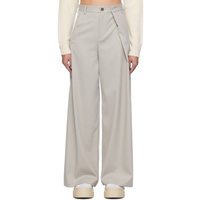 Taupe Safety-Pin Trousers 241188F087008