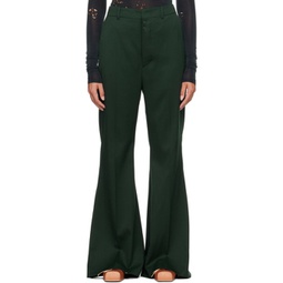 Green Four-Pocket Trousers 231188F087002