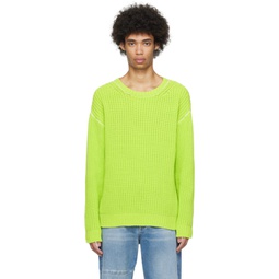 Green Crewneck Sweater 241188M201005