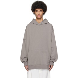 Taupe Oversized Hoodie 241188M202013