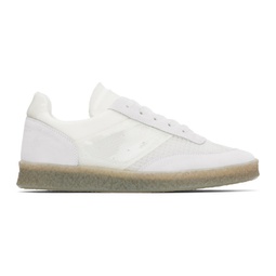 White 6 Court Sneakers 241188M237013