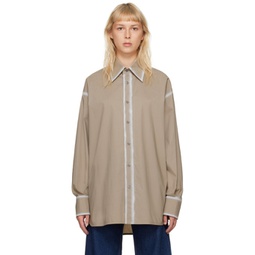 Taupe Buttoned Shirt 241188F109012