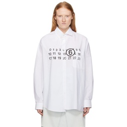White & Gray Asymmetrical Shirt 241188F109003
