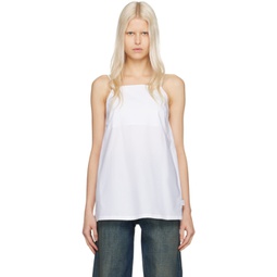 White Low Back Camisole 241188F111011