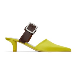 Green Pin-Buckle Mules 241188F121002