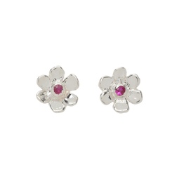 Silver Mini Daisy Earrings 231416F022015