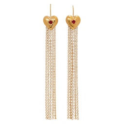 Gold Super Lover Crystal Earrings 202416F022015