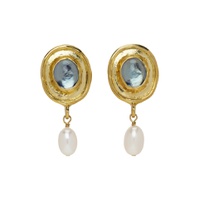 Gold   Blue Viva Earrings 231416F022000