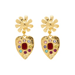Gold Tropicana Earrings 241416F022000