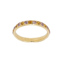 Gold Amador 3mm Pave Ring 241416F024004